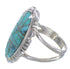 Authentic Sterling Silver Jewelry Turquoise Inlay Ring Size 6-1/4 RX94168